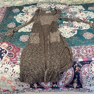 Anthropologie Gray Long Sleeve Sweater